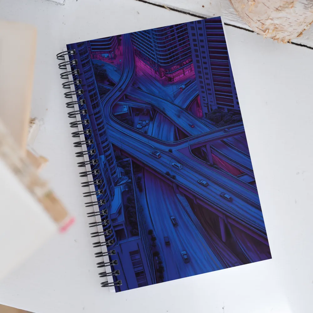 Urban Pulse: A Futuristic Drive | Spiral Notebook