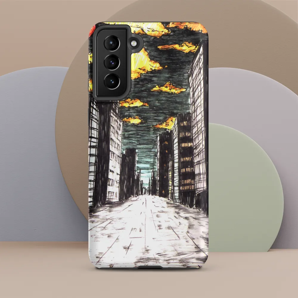 Eclipsed Cityscape | Phone Case |  S21 Plus | Tough Case | Matte