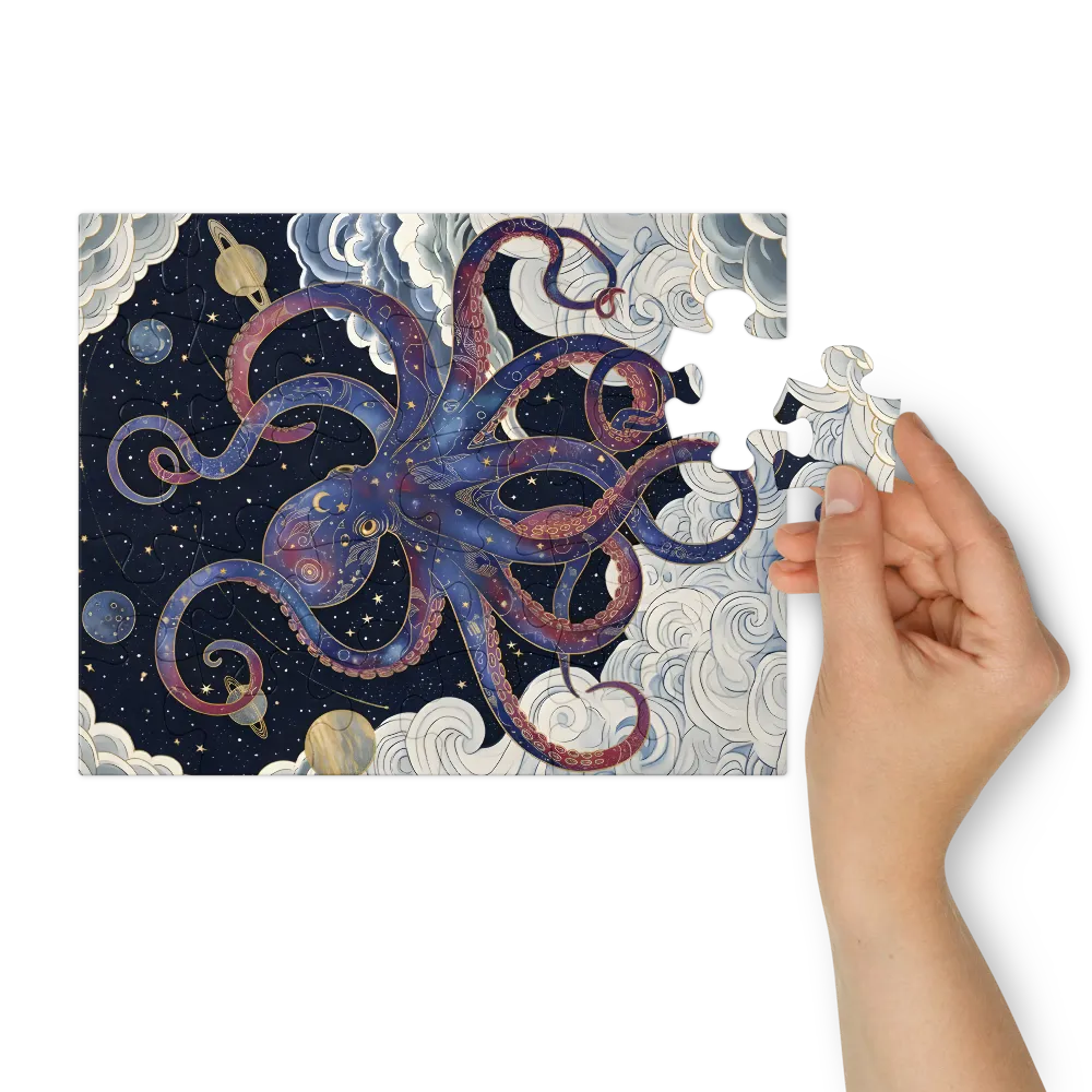 Celestial Octopus 
 Jigsaw Puzzle in Tin Box