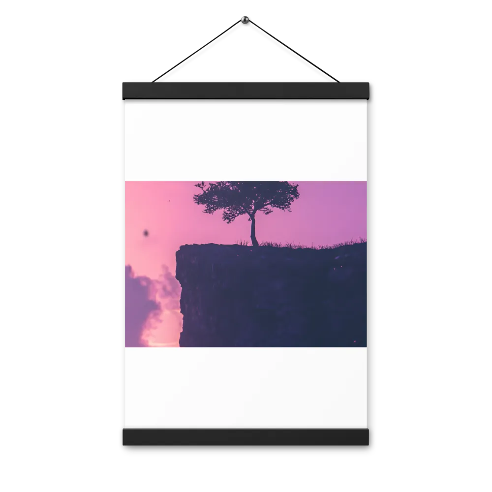 Solitude on the Edge | Poster With Black Wood Hanger | 12″×18″