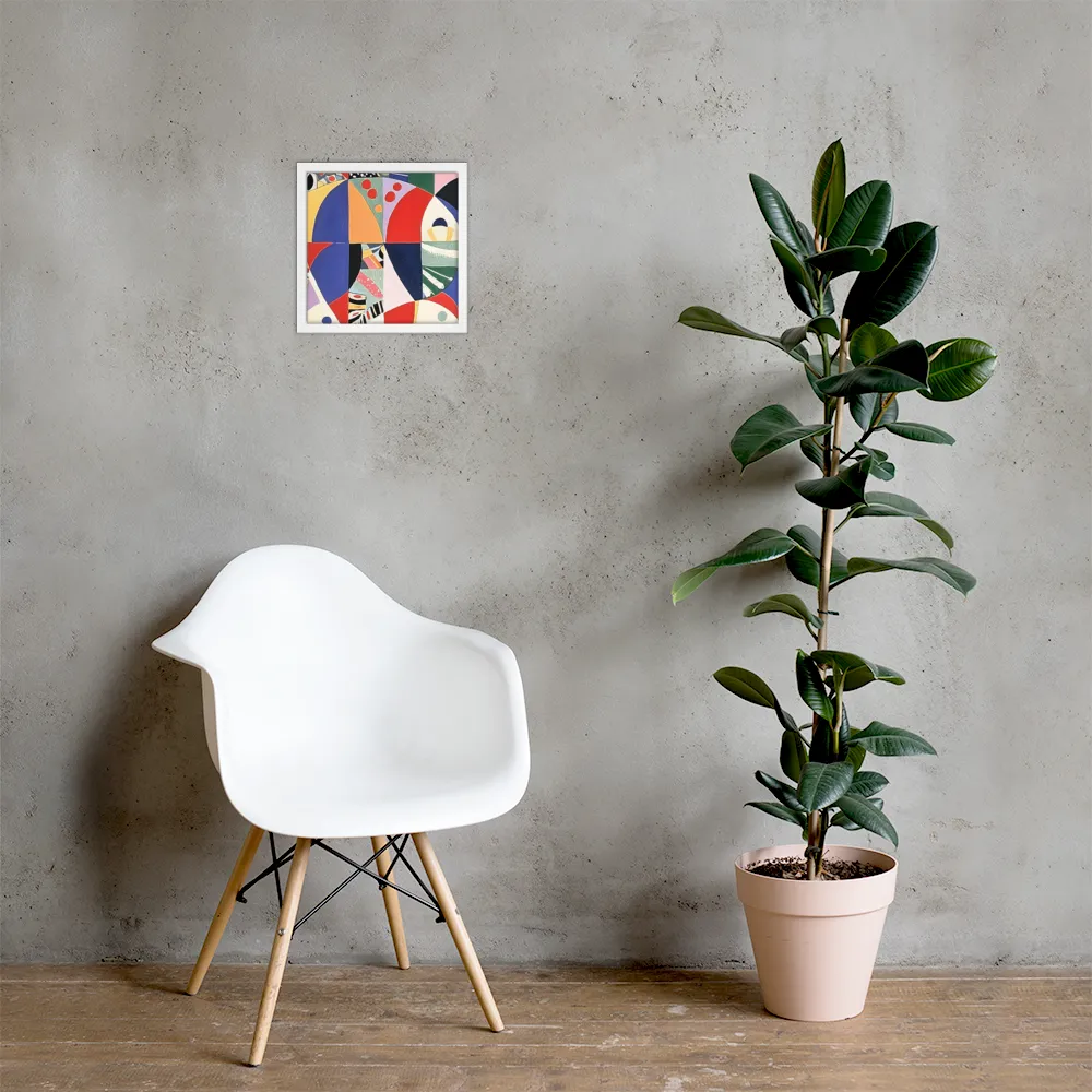Dynamic Mosaic Symmetry | Poster with White Frame | 12″×12″