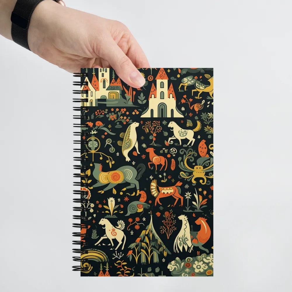 Whimsical Forest: A Folk Art Journey | Spiral Notebook