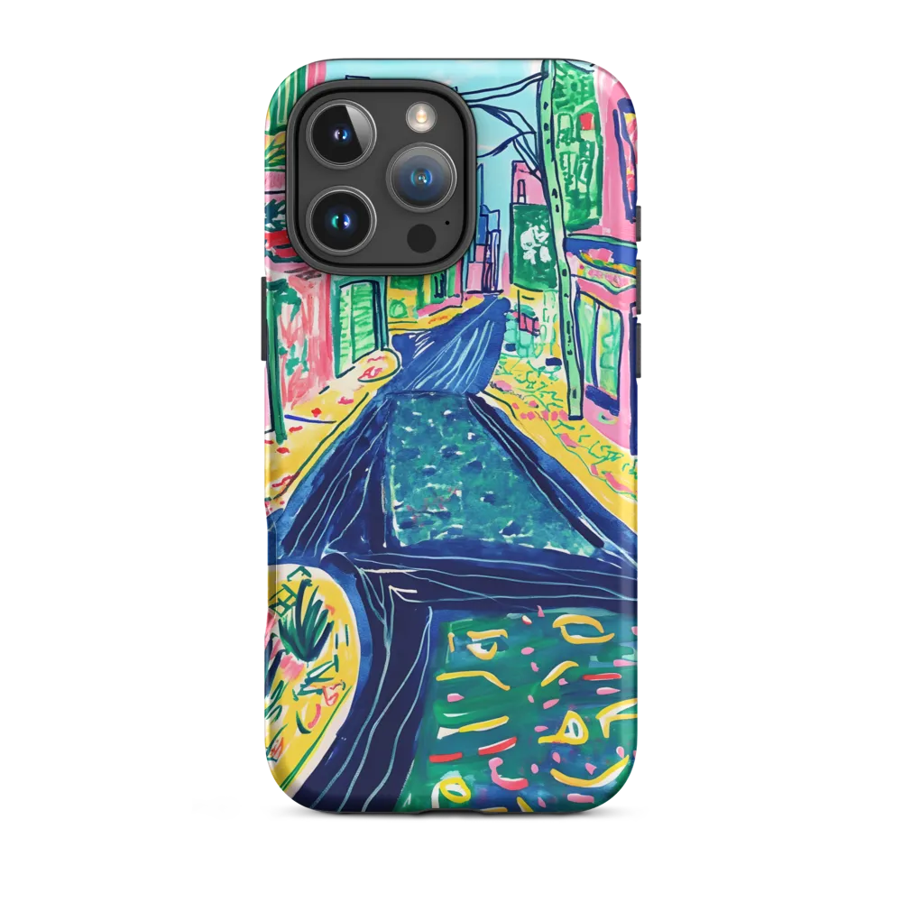 Dreamy Street in Vibrant Hues