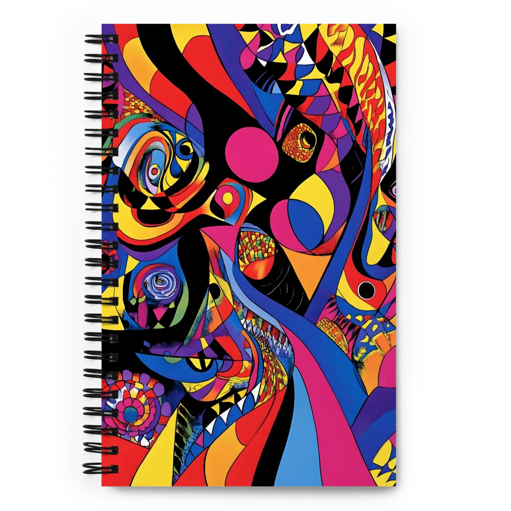 Vibrant Echoes of Geometry | Spiral Notebook