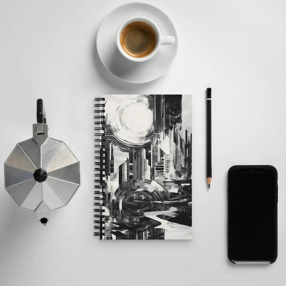 Echoes of a Futuristic City | Spiral Notebook