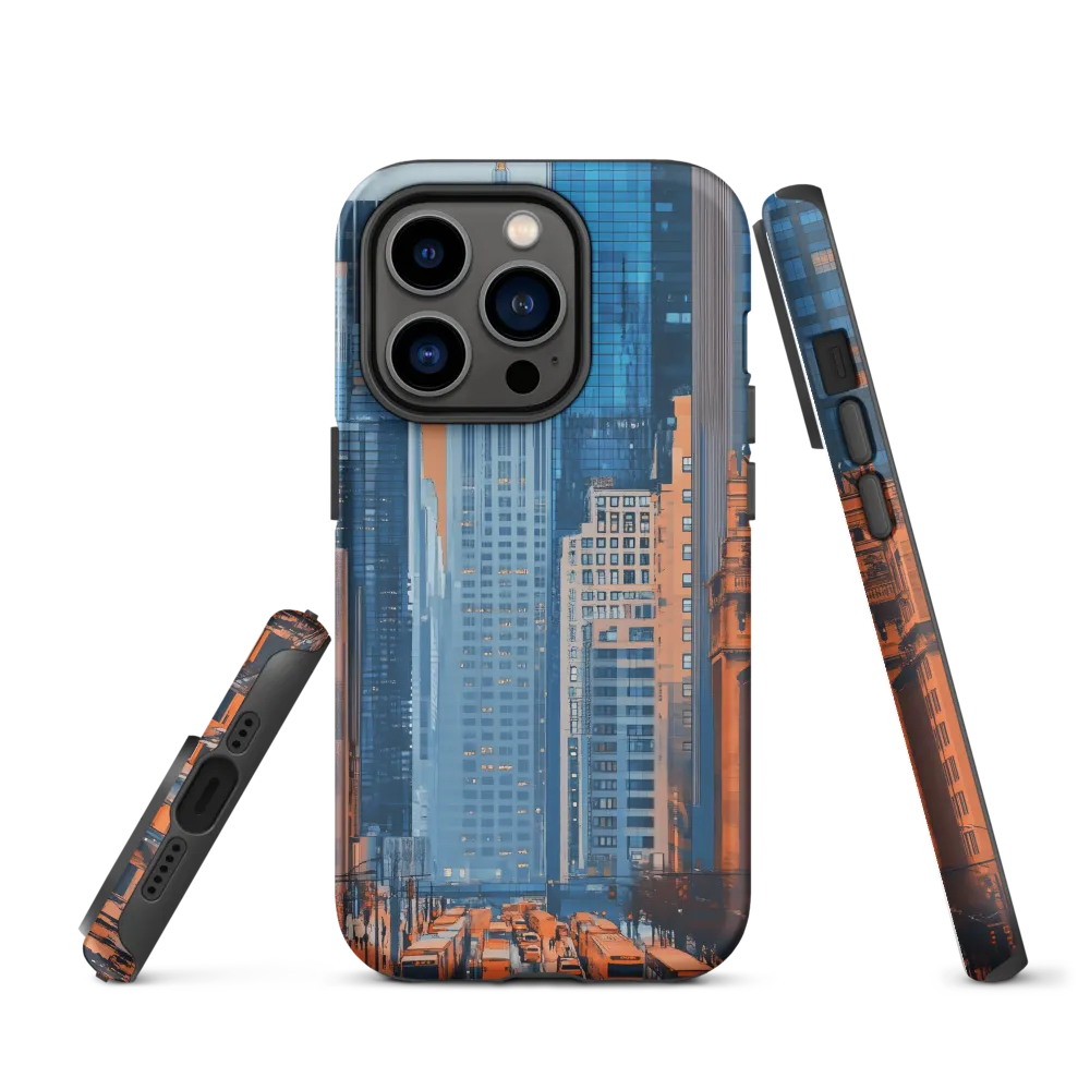 Urban Symphony in Blue and Orange