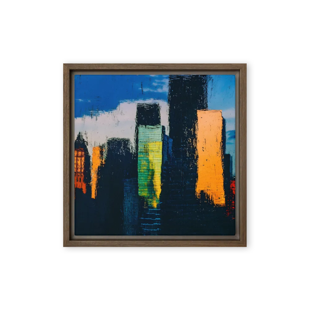 Reflections of Tranquility | Canvas with Brown Frame | 12″×12″