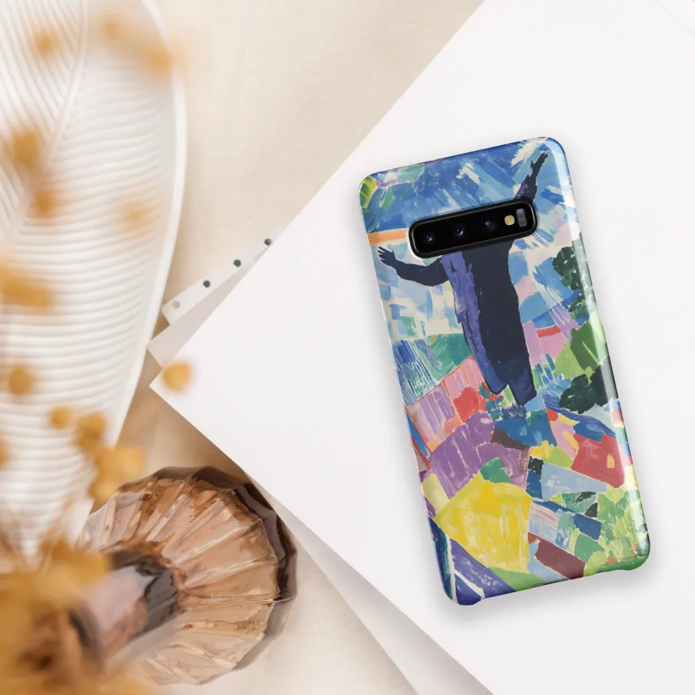 Elysium: A Soaring Figure Amidst Colorful Landscapes | Phone Case |  S10 Plus | Snap Case | Glossy