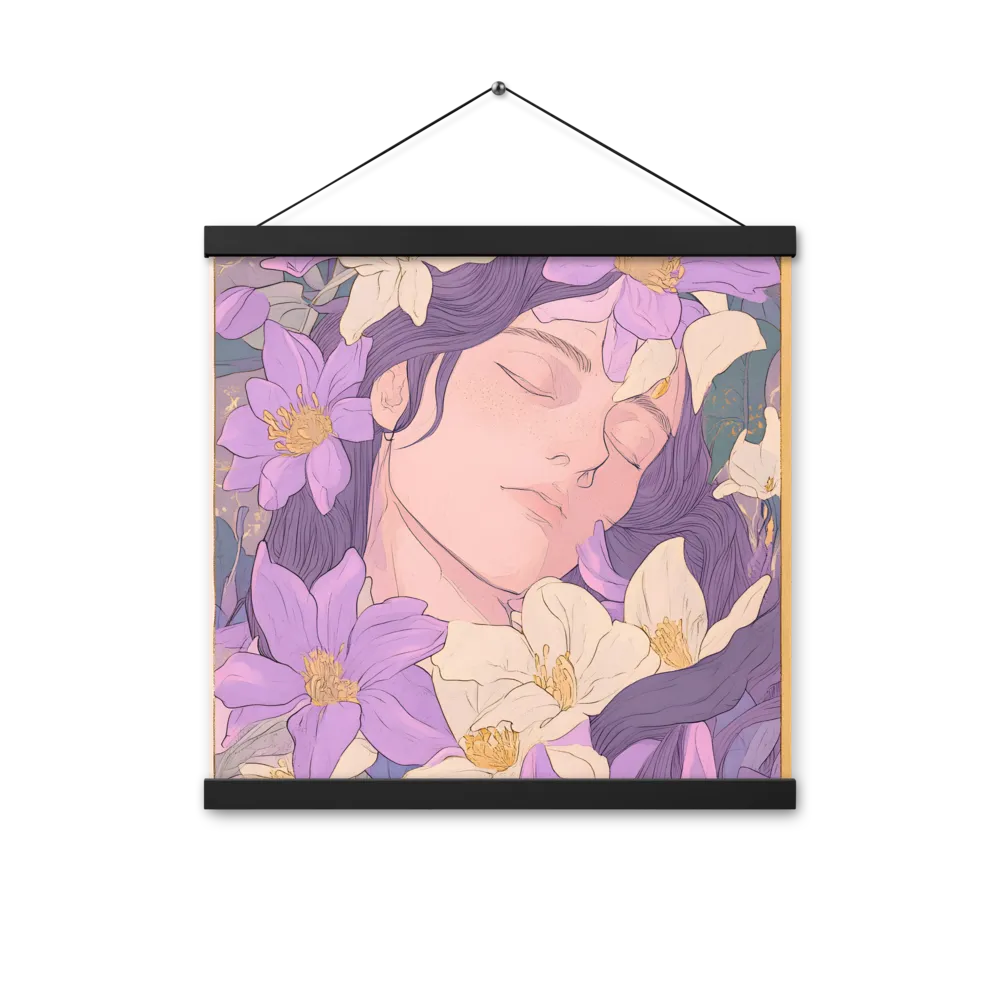Harmony in Bloom | Poster With Black Wood Hanger | 16″×16″