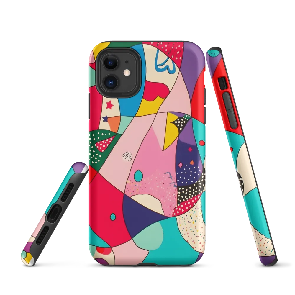 Playful Geometry in Color | Phone Case |  11 | Tough Case | Matte