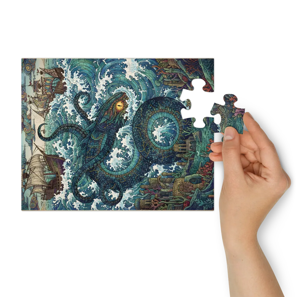 Leviathan of the Deep 
 Jigsaw Puzzle in Tin Box