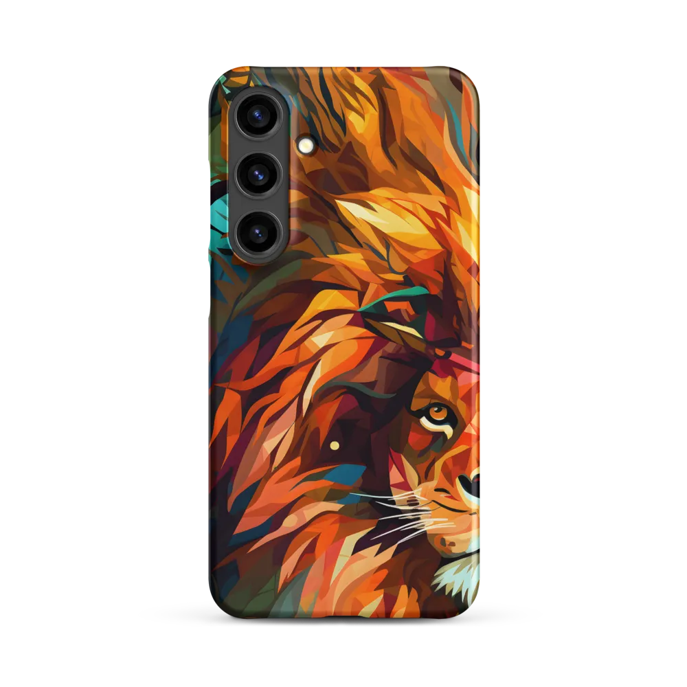 Majestic Gaze: The Polygonal Lion
