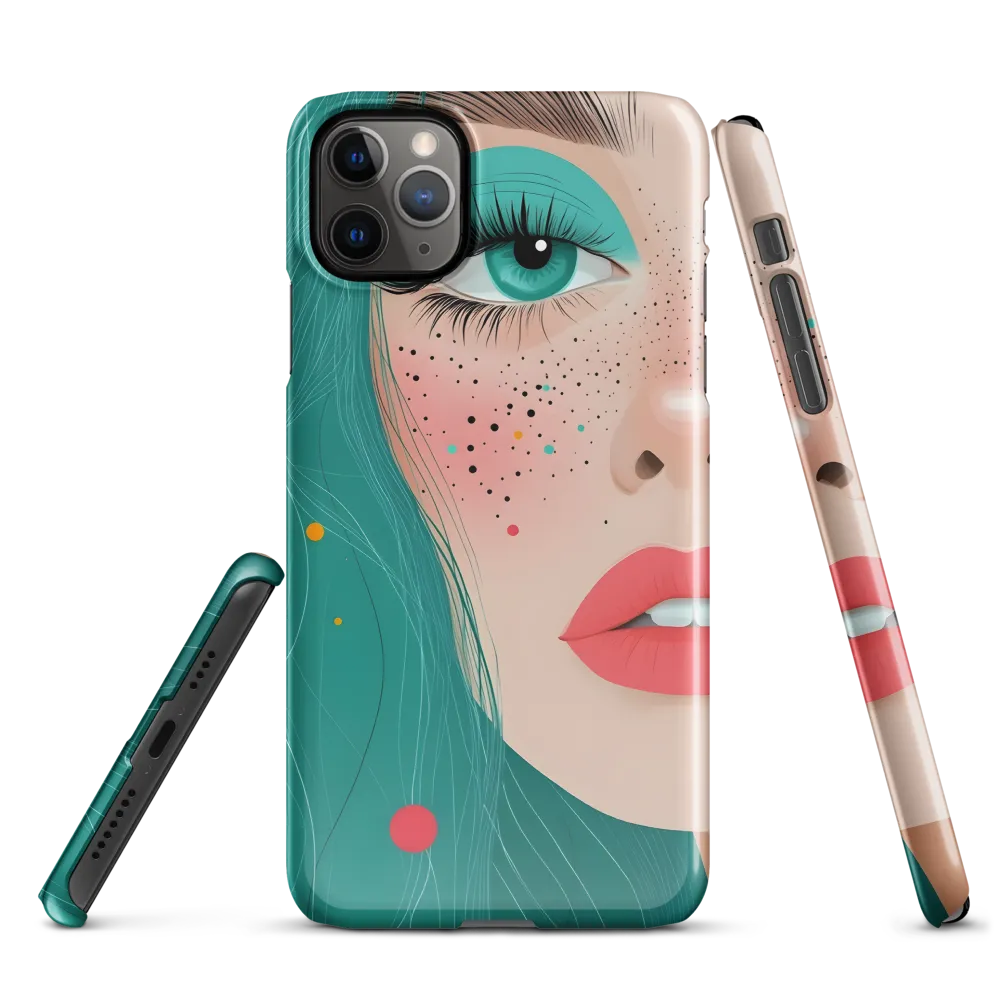 A Playful Portrait: Turquoise Temptation | Phone Case |  11 Pro Max | Snap Case | Glossy