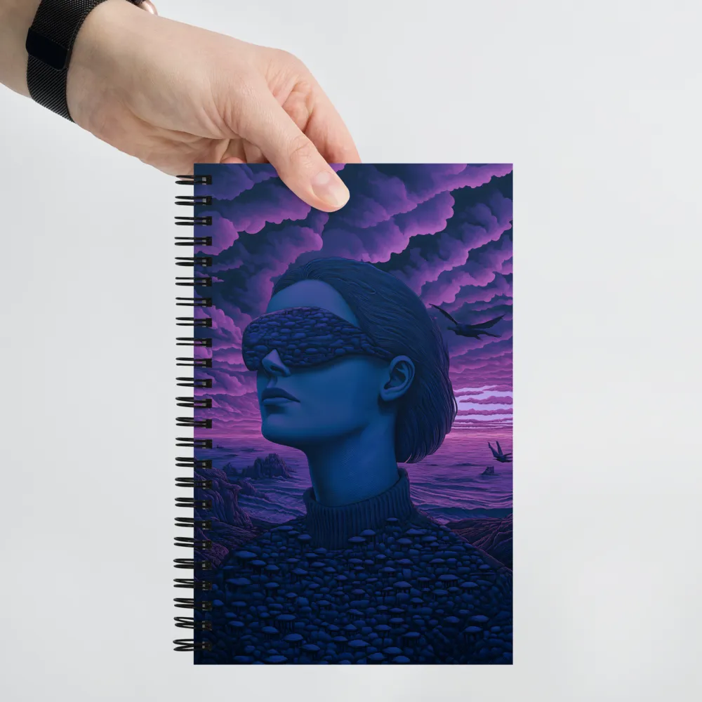 Beyond the Veil: A Surreal Vision | Spiral Notebook