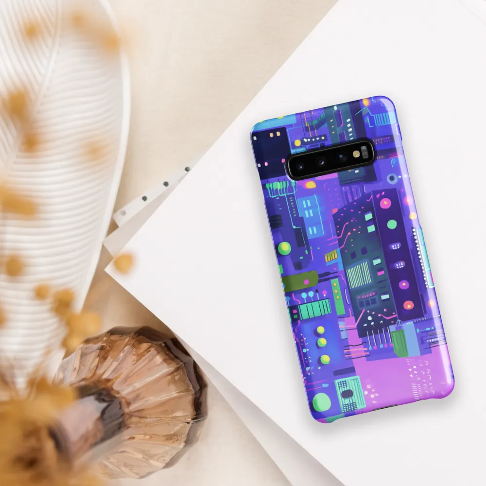 Futuristic Cityscape: A Digital Dream | Phone Case |  S10 Plus | Snap Case | Glossy