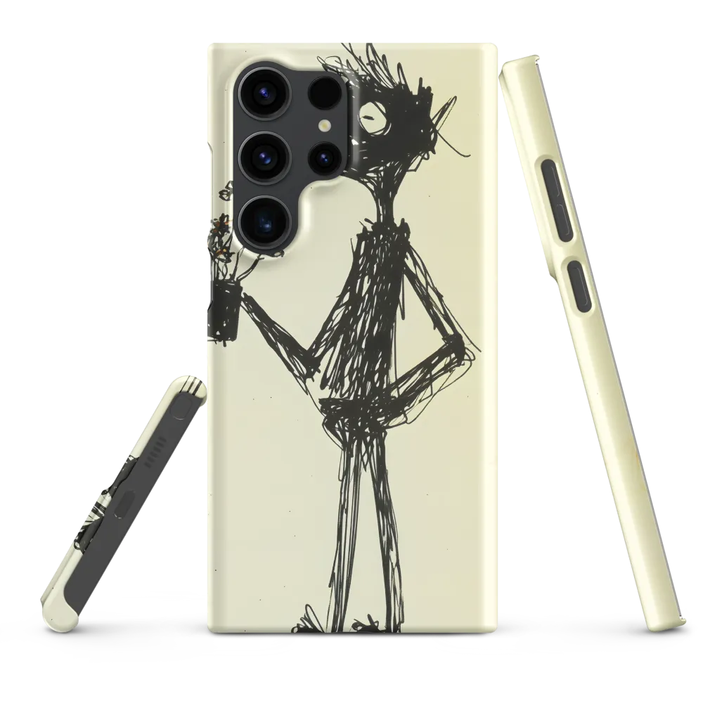 Whimsical Figure with Flowers
