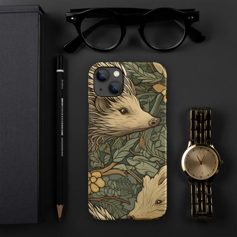 Whimsical Hedgehog Garden | Phone Case |  14 Plus | Snap Case | Matte