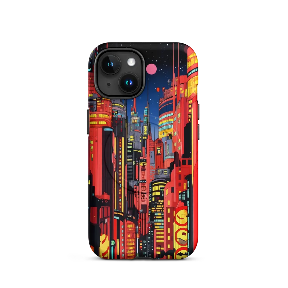 Neon Dreams: A Cyberpunk Cityscape | Phone Case |  15 | MagSafe® Tough Case | Matte