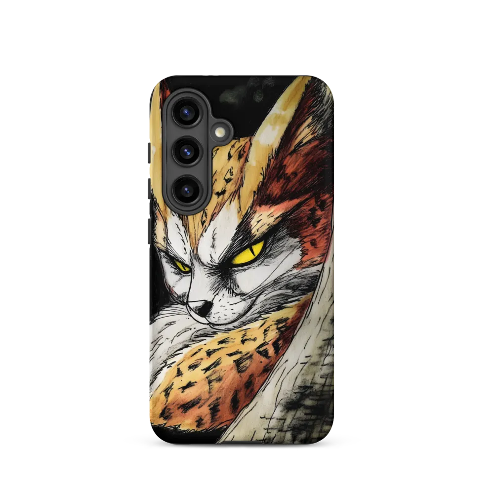 Fierce Gaze of the Wild Cat