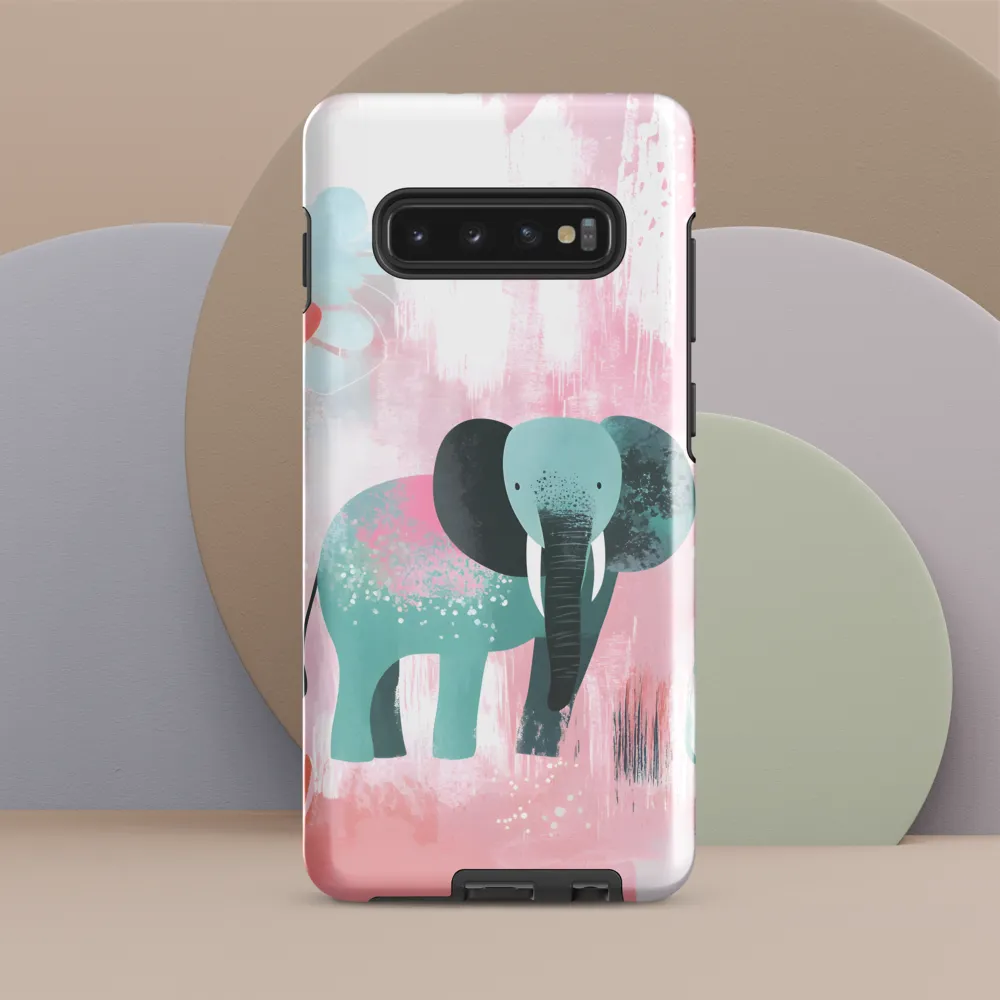 Whimsical Elegance: An Elephant's Serenade | Phone Case |  S10 Plus | Tough Case | Glossy