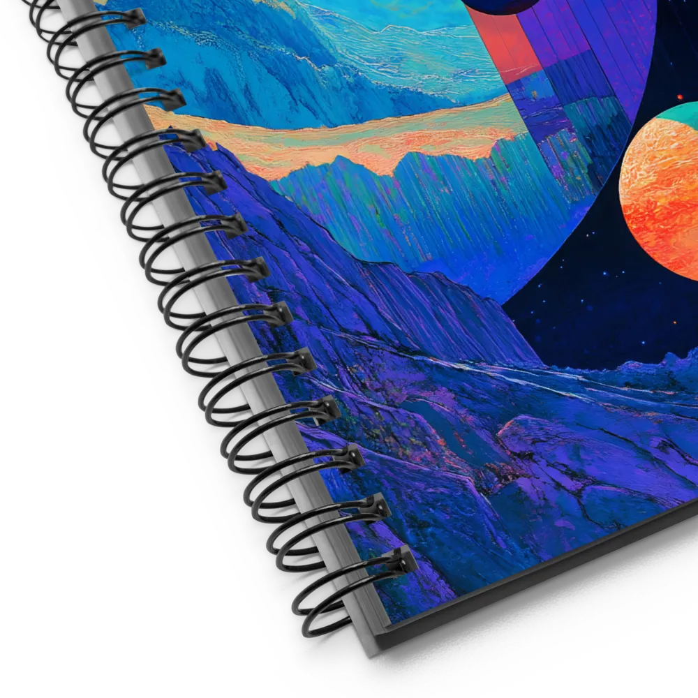 Celestial Harmony: A Surreal Exploration of Space | Spiral Notebook