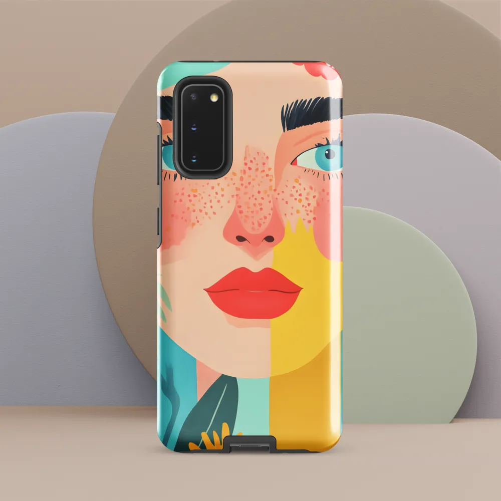 Floral Serenity: A Modern Portrait