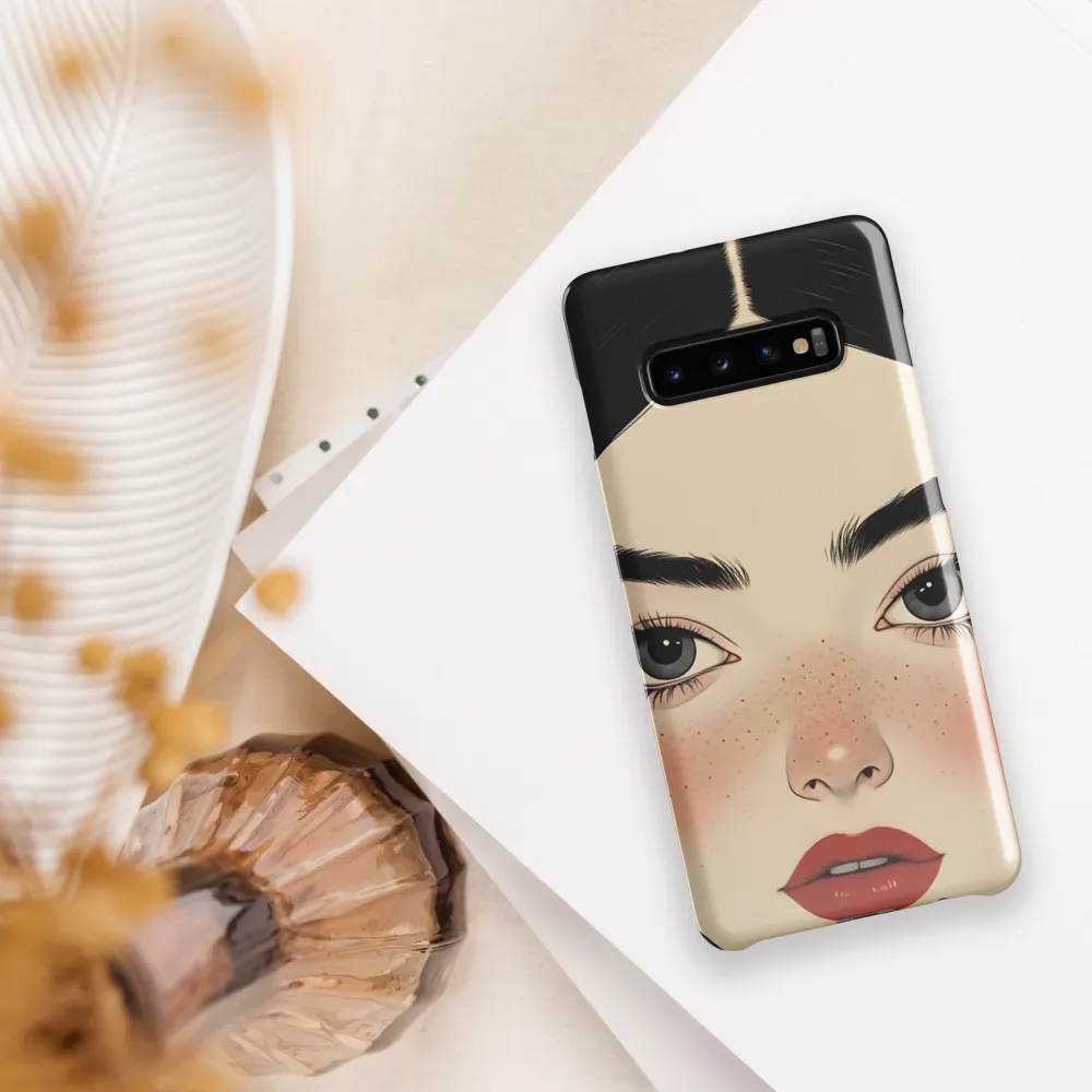 Serenity Captured: A Modern Portrait | Phone Case |  S10 Plus | Snap Case | Glossy