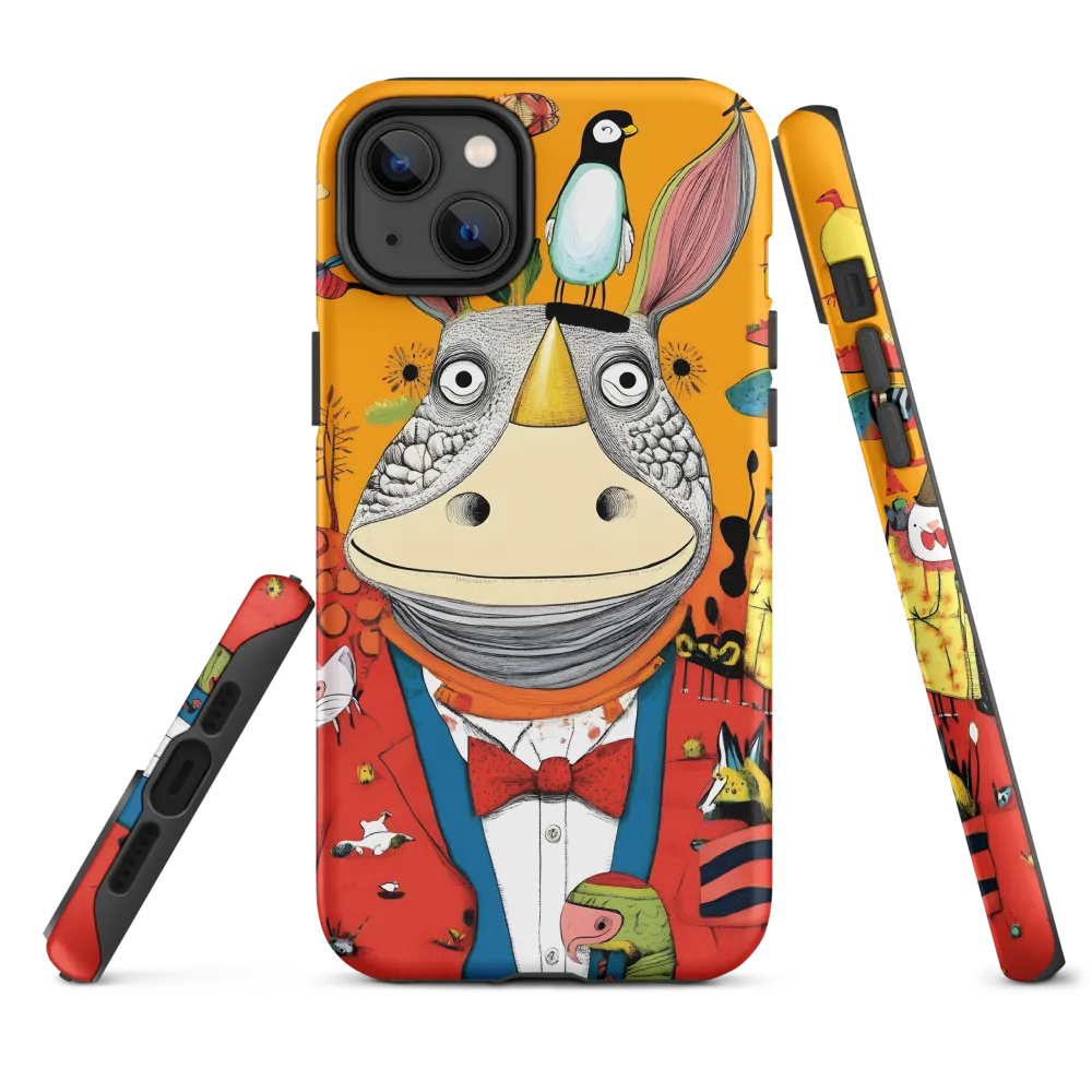 Whimsical Rhinoceros: A Playful Encounter