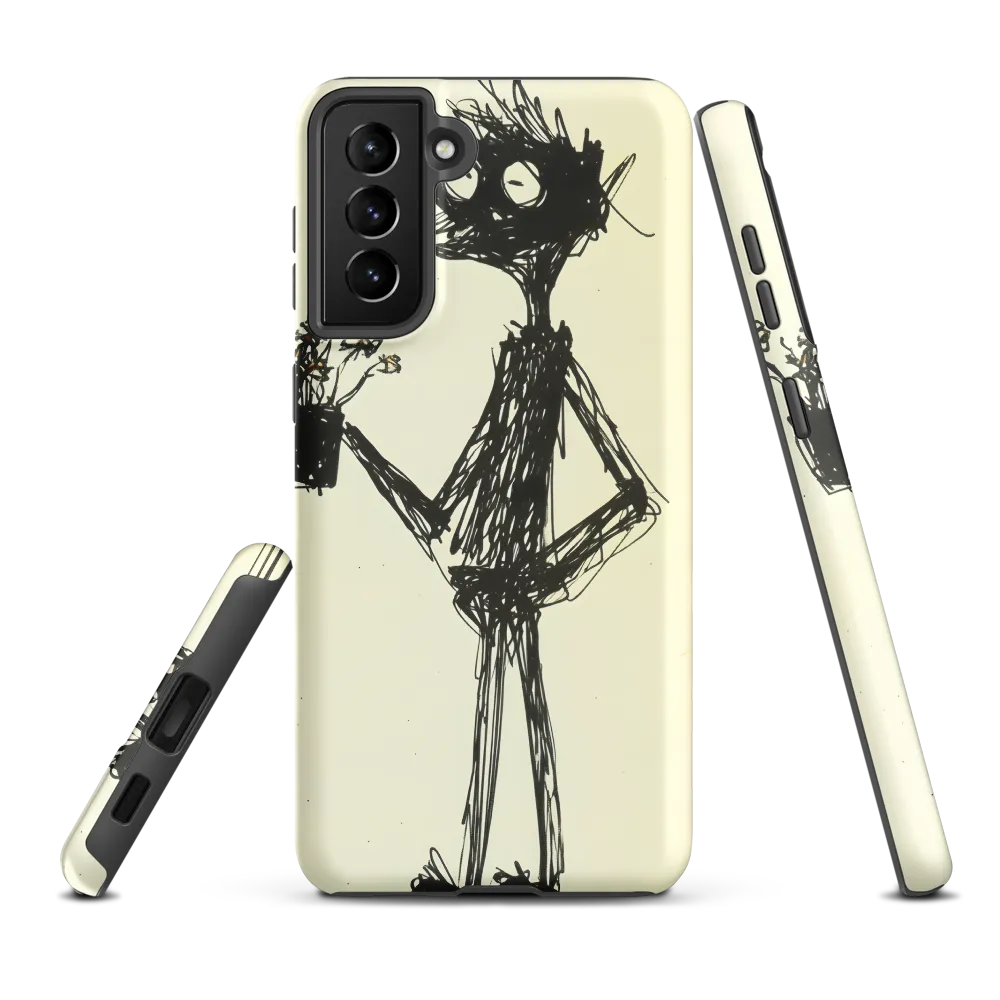 Whimsical Figure with Flowers