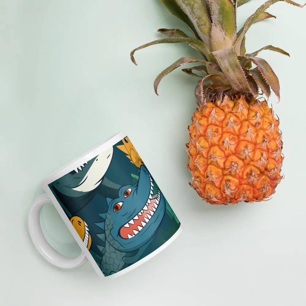 Cheerful Crocodilian Parade | Mugs | Multiple Sizes & Colors