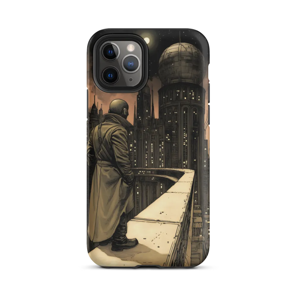 A Contemplative Gaze Over the Futuristic Metropolis