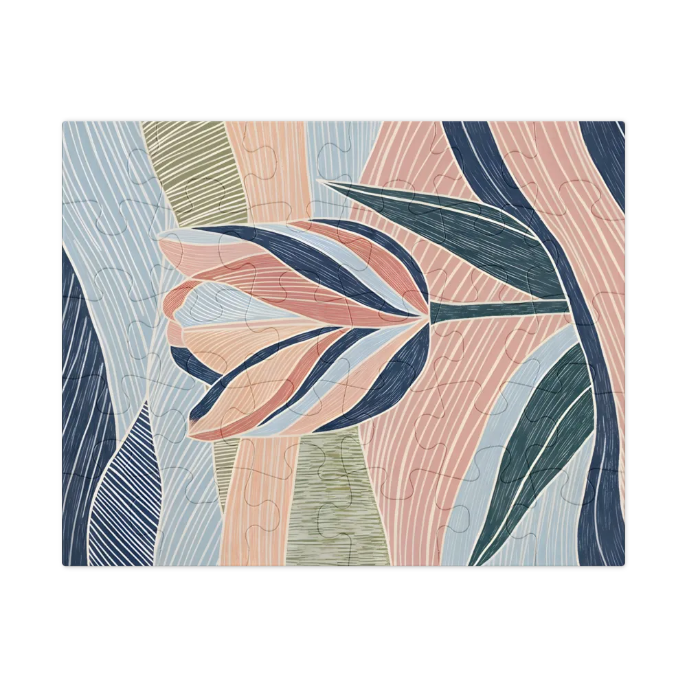 Wavy Tulip 
 Jigsaw Puzzle in Tin Box