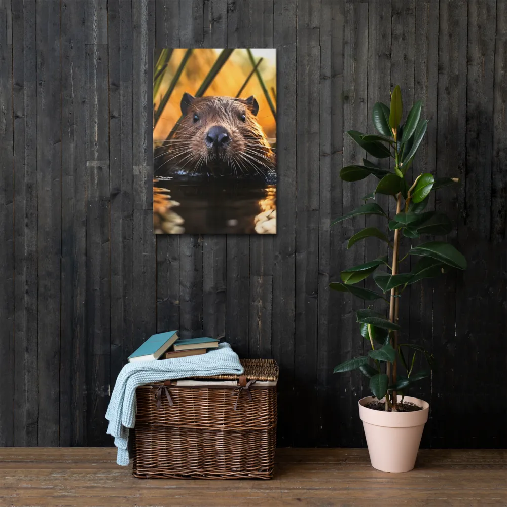 Beaver Serenity: A Natural Portrait | Thin Canvas | 20″×30″