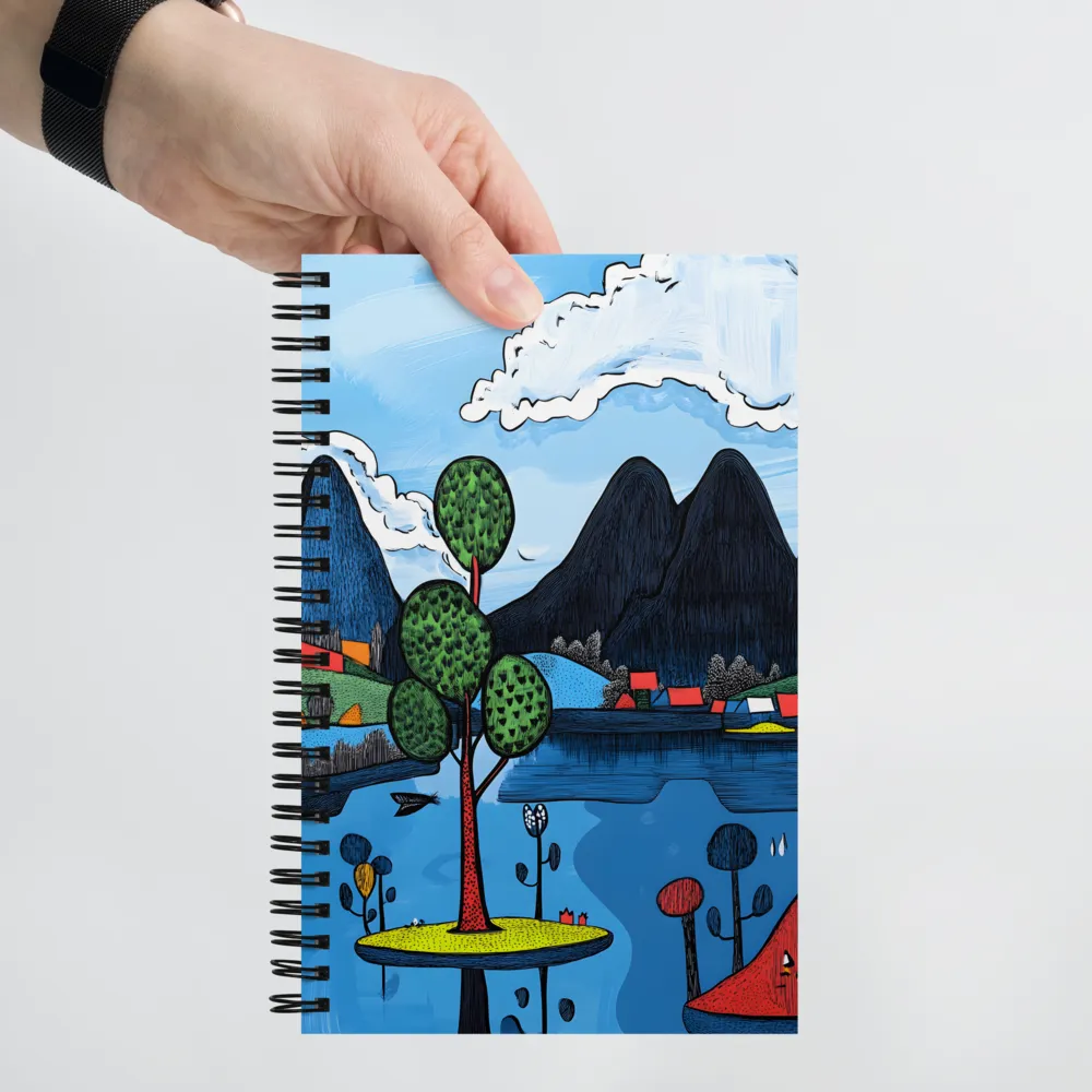 Whimsical Landscapes: A Play of Colors | Spiral Notebook