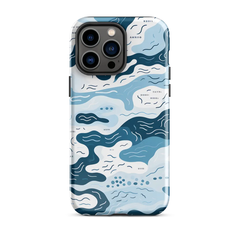 Flowing Waters: An Abstract Journey | Phone Case |  14 Pro Max | Tough Case | Glossy