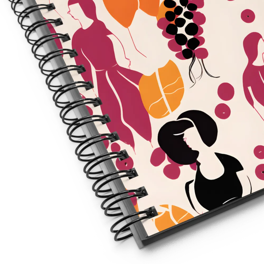 Fashion and Flora: An Abstract Dance | Spiral Notebook