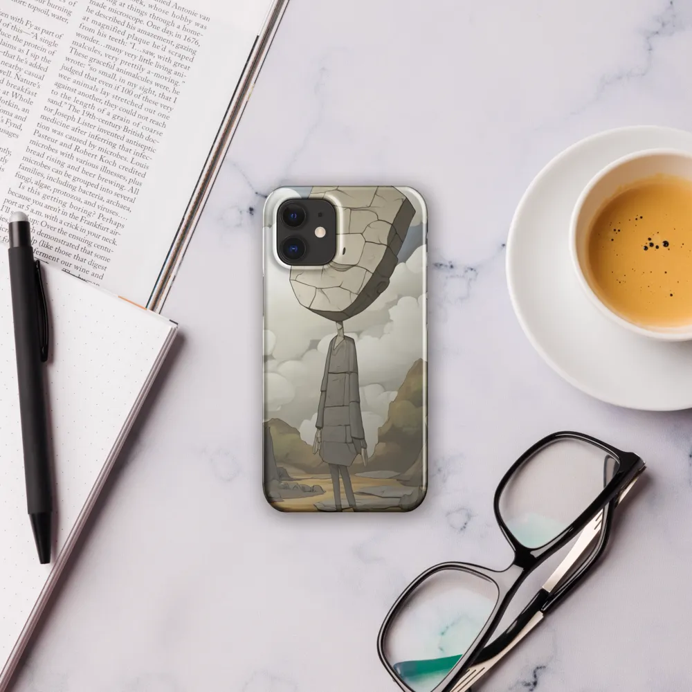 Whimsical Stone Figure in a Rocky Landscape | Phone Case |  12 Mini | Snap Case | Glossy