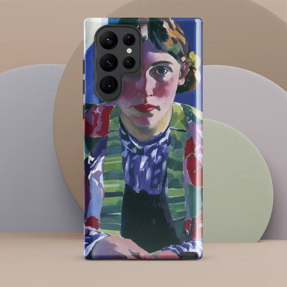 Vibrant Gaze: A Modernist Portrait