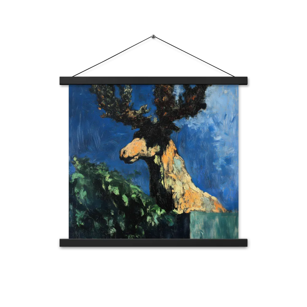 The Majestic Deer in Nature | Poster With Black Wood Hanger | 18″×18″