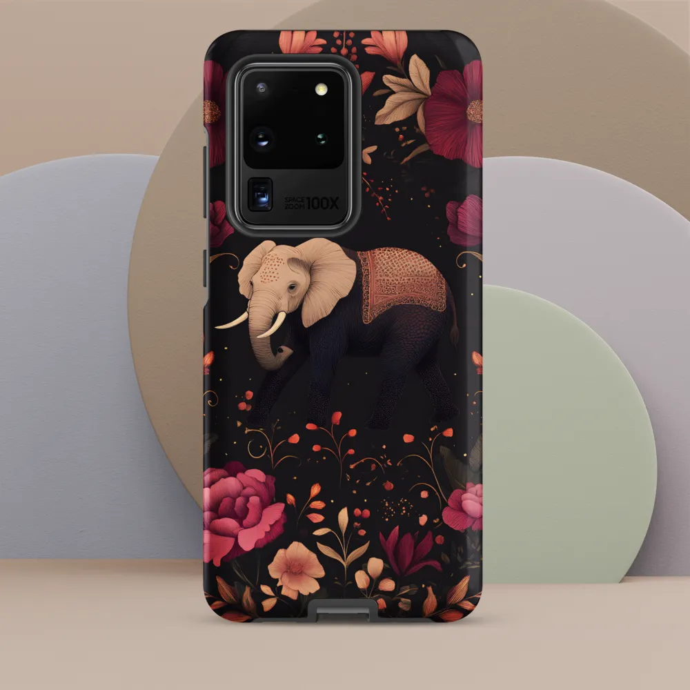 Whispers of the Wild: Elephants and Blooms
