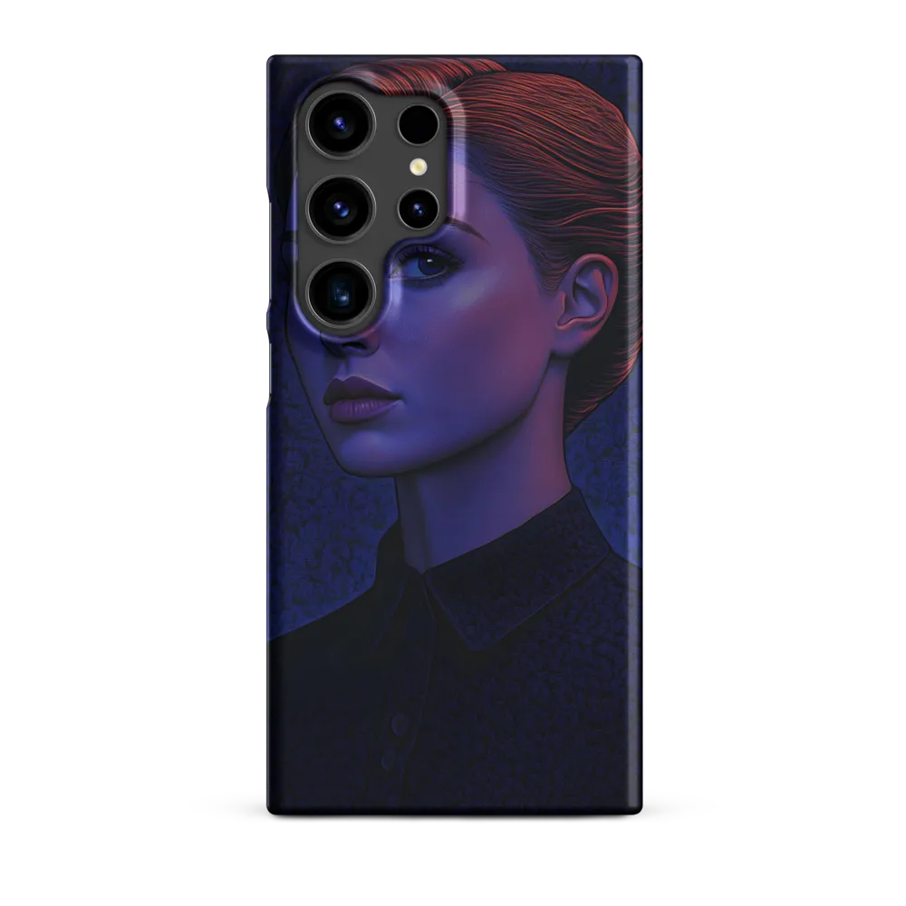Ethereal Portrait in Blue and Red