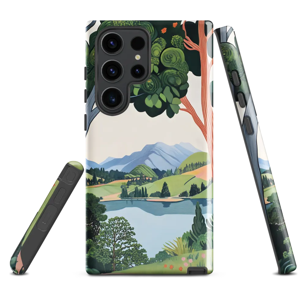 Verdant Frame: Lake Beyond the Trees