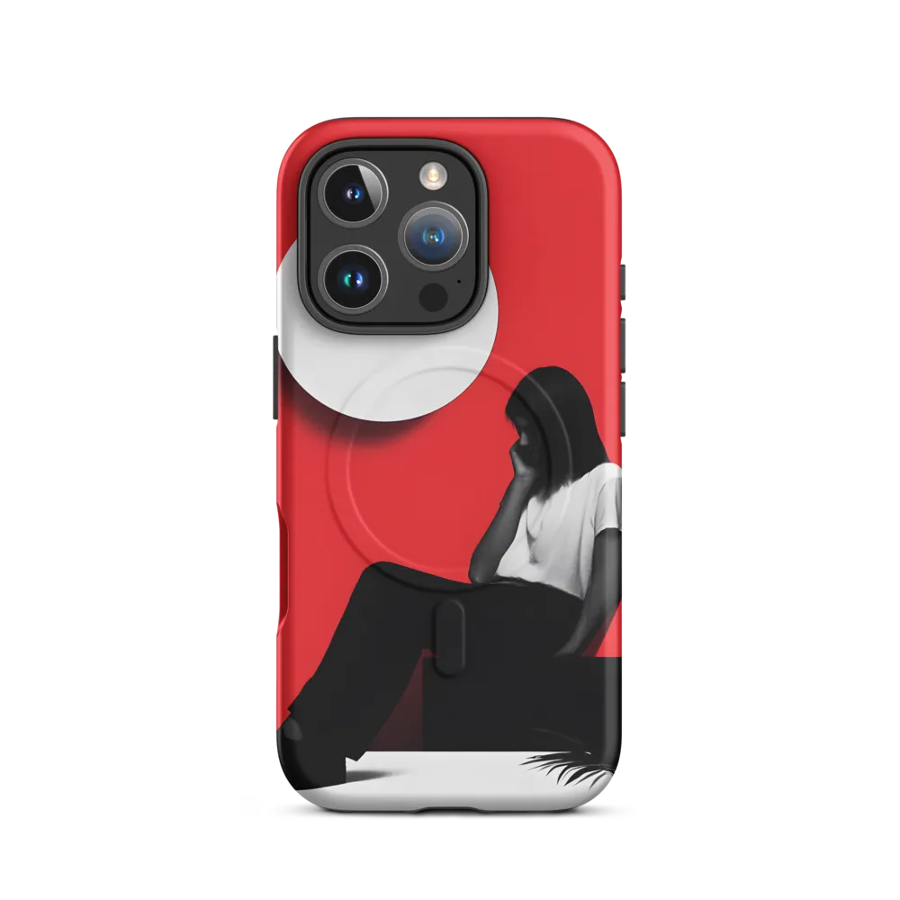 Contemplation in Red | Phone Case |  16 Pro | MagSafe® Tough Case | Matte