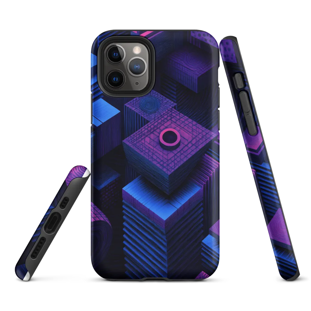 Geometric Dreams in Blue and Purple