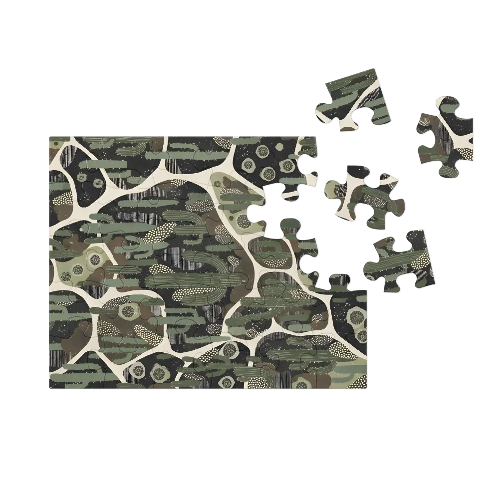 Desert Cactus Pattern 
 Jigsaw Puzzle in Tin Box