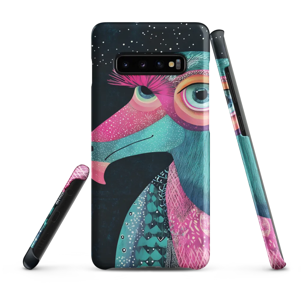 Whimsical Vulture: A Dance of Colors | Phone Case |  S10 Plus | Snap Case | Matte