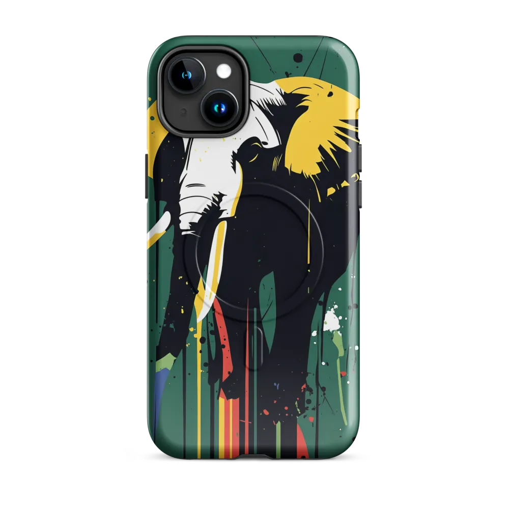 Majestic Minimalism: The Colorful Elephant