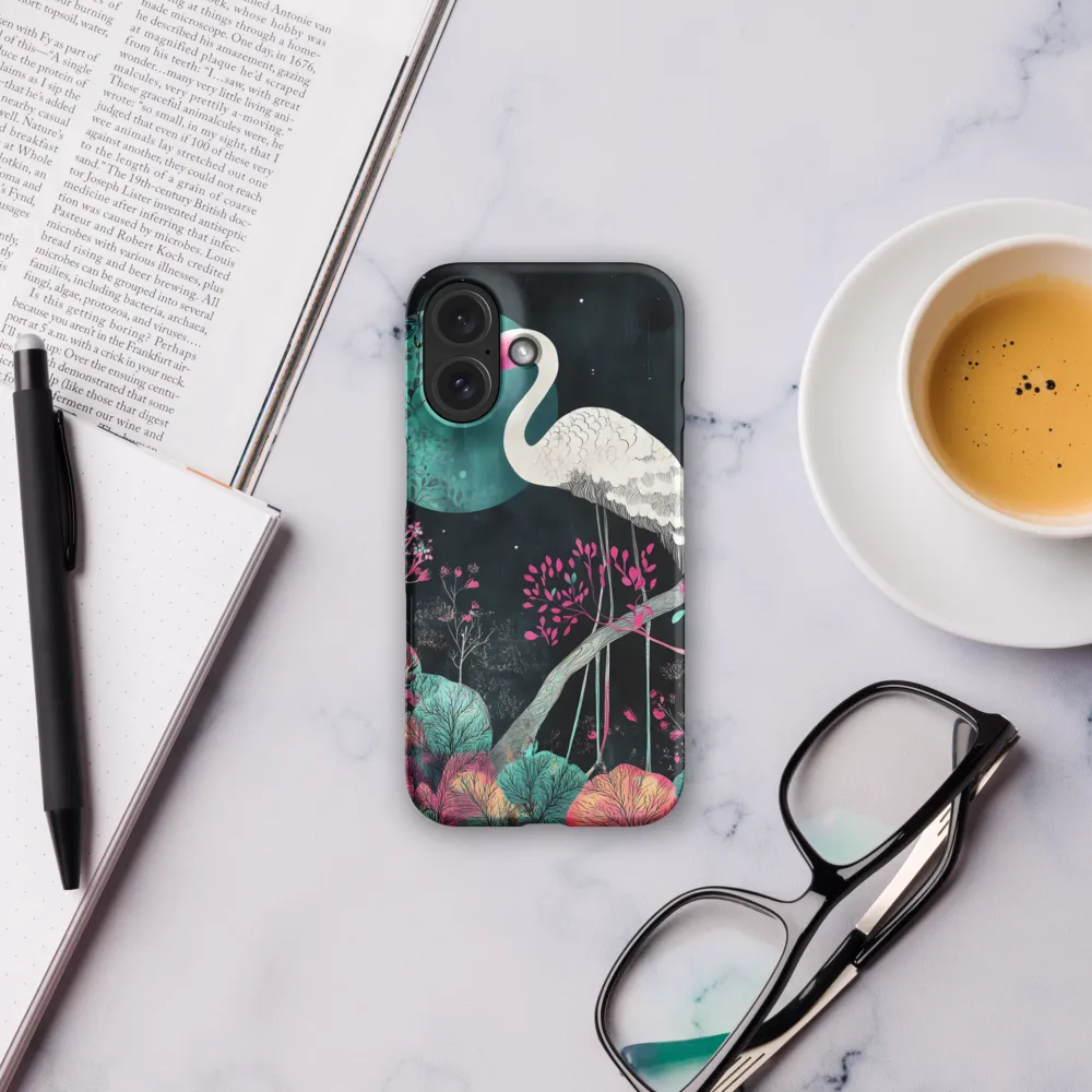Ethereal Presence: Heron in a Floral Dreamscape