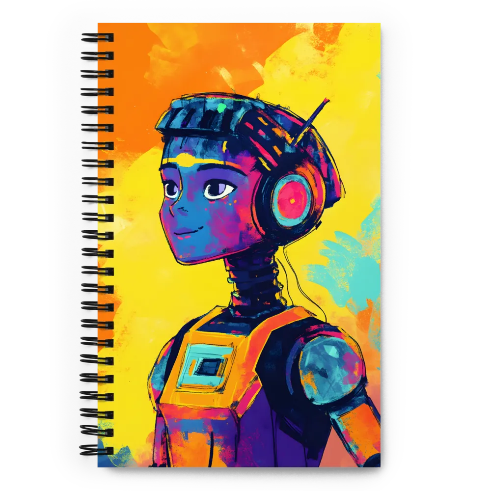 Playful Cyborg Symphony | Spiral Notebook