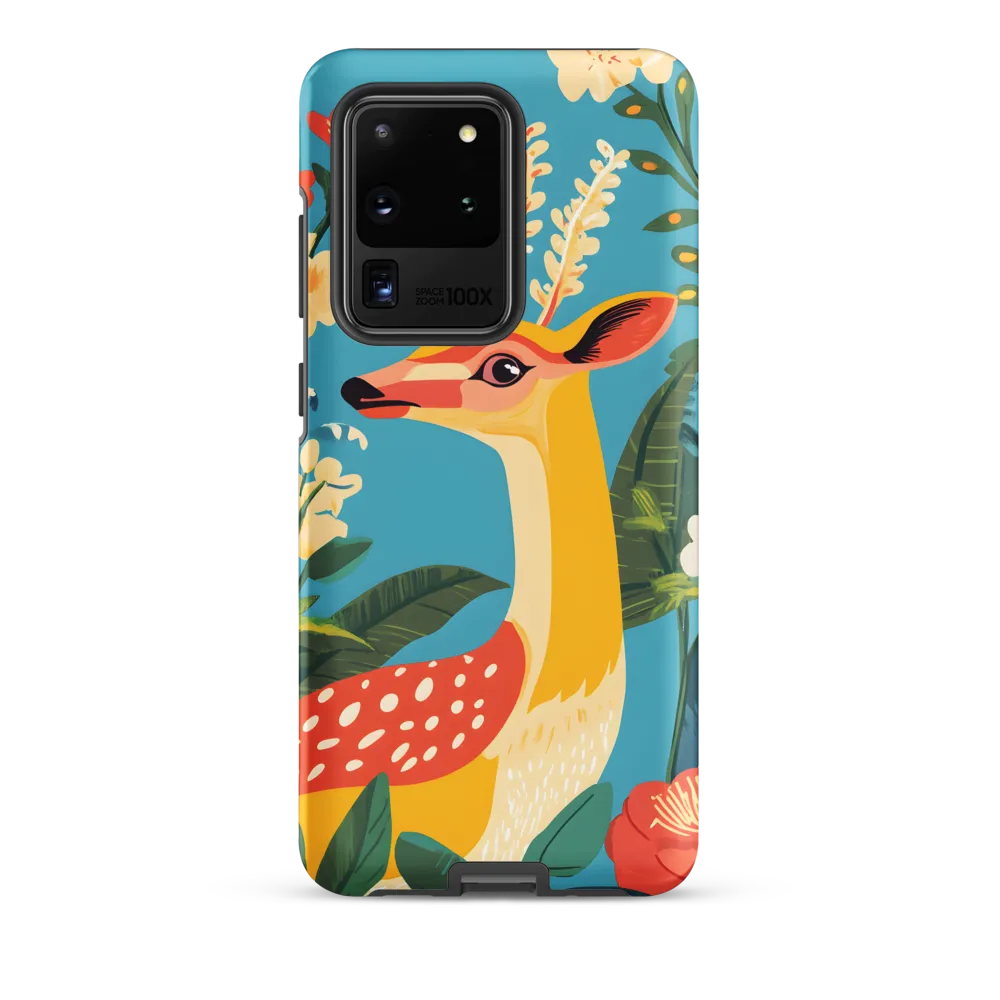 Serene Majesty: A Vibrant Deer Amidst Flora